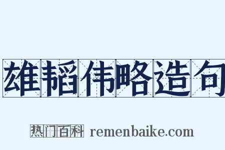 雄韬伟略造句是什么意思的图片